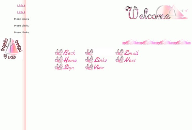 粉色玫瑰创意字体导航html网页免费模板
