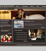 酒店客房早餐服务html网页模板
