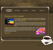 咖啡风格div+css企业网站模板
