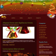 圣诞节装饰div+css网页模板