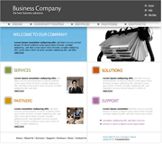 外国电子商务企业网站模板-psd,html