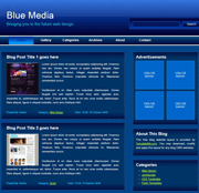 蓝色新闻传媒div+css网页模板