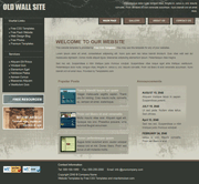 老旧围墙div+css网页模板