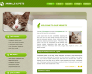 宠物小猫咪div+css网页模板