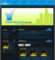 建设标志性建筑施工div+css网页模板