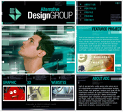 欧美美术平面网页3D设计团队网页模板