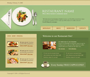 咖啡西餐厅网页模板