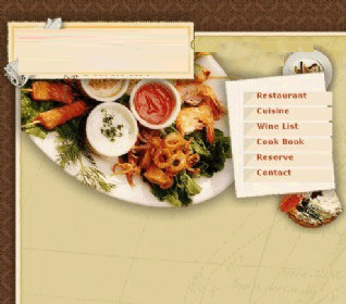 欧美美食餐厅网页模板