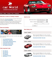 汽车世界跑车div+css网页模板