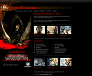 游戏对战平台黑色css网页模板