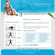 女性医疗保健运动div+css网页设计模板