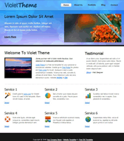 紫罗兰色精品div+css网页设计模板