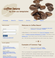 咖啡豆香css网页制作模板