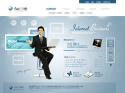 韩国商务互联psd网页模板