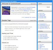 蓝色windows操作系统化主题css网页模板