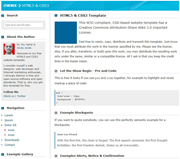 国外蓝白html5教程个人博客css3网页模板