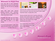 粉红色的桃心爱情主题flash网页模板素材