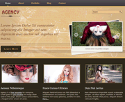 艺术照照相馆div+css网页模板美少女写真网站模板