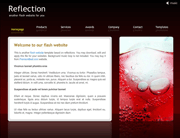 火红色光热效应flash网站模板