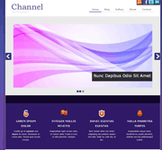 紫色主题div+css网页模板_公司商业渠道html静态网页模板