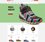 欧美品牌鞋城html商城网页静态模板