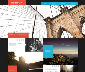 大都市地铁风景html5网页模板