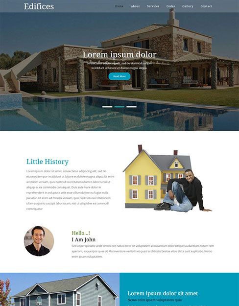 国外独栋豪华别墅销售房地产公司html5-css3静态网页模板
