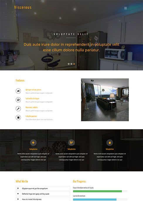 厨房客厅装修设计装饰公司html5宽屏静态网页模板
