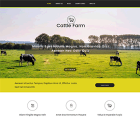 奶牛农场奶粉品牌生产基地html5宽屏网页模板