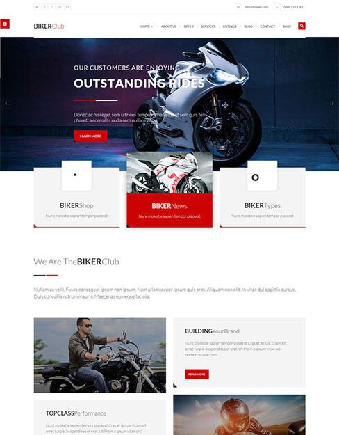 赛车摩托车跑车品牌生产商html5静态网页模板